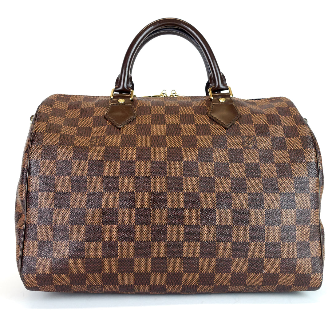 speedy 30 bandouliere damier ebene canvas bag