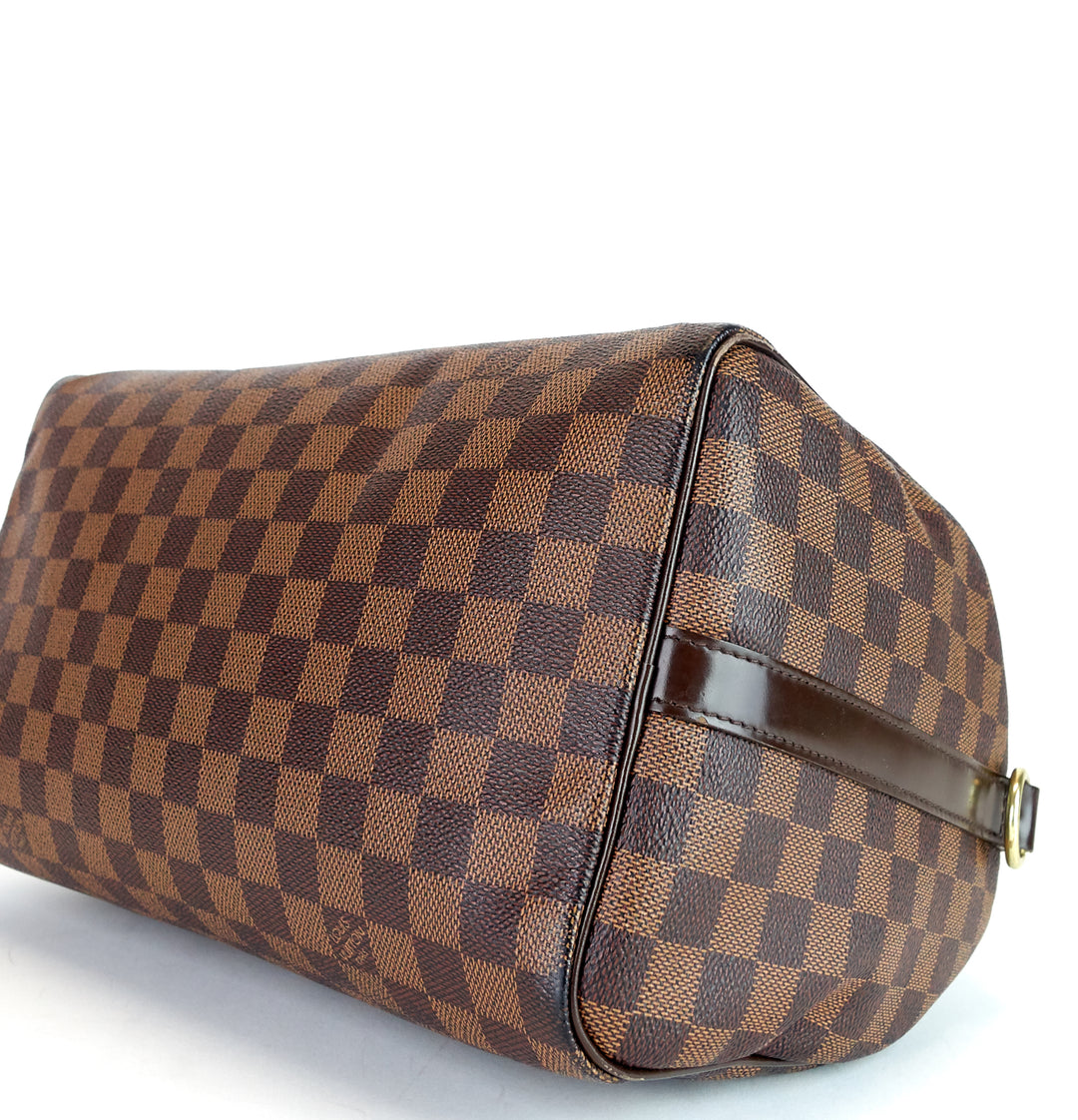 speedy 30 bandouliere damier ebene canvas bag