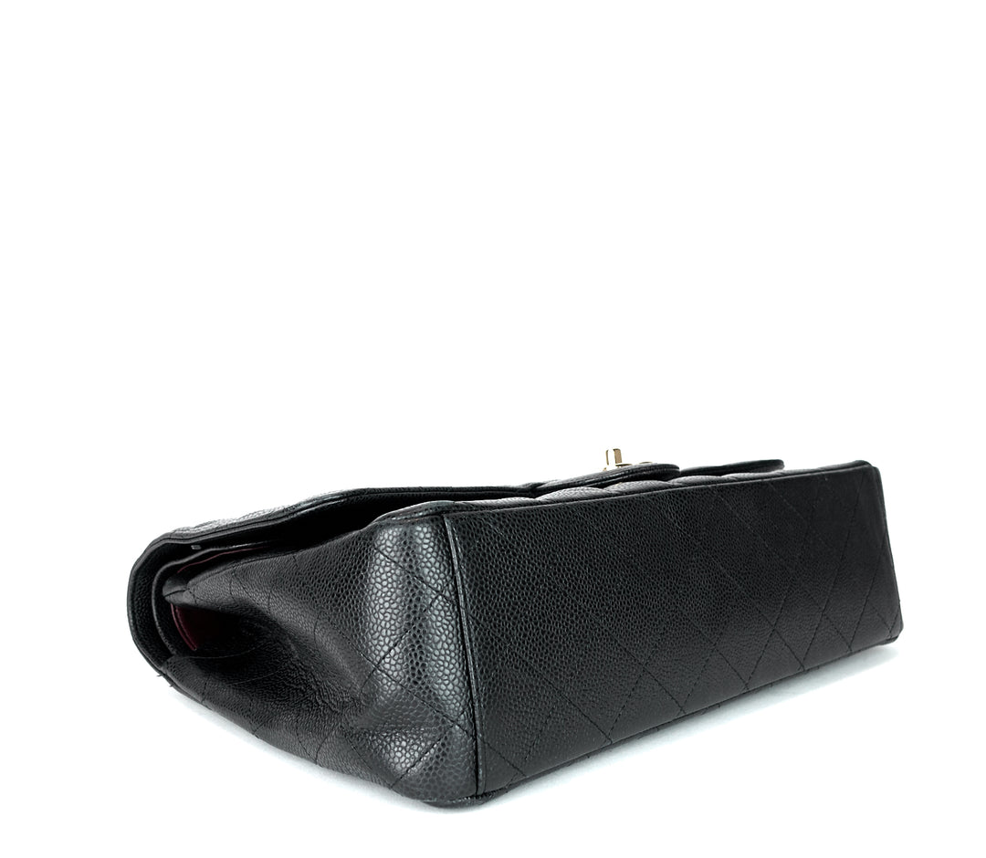classic double flap caviar leather maxi bag