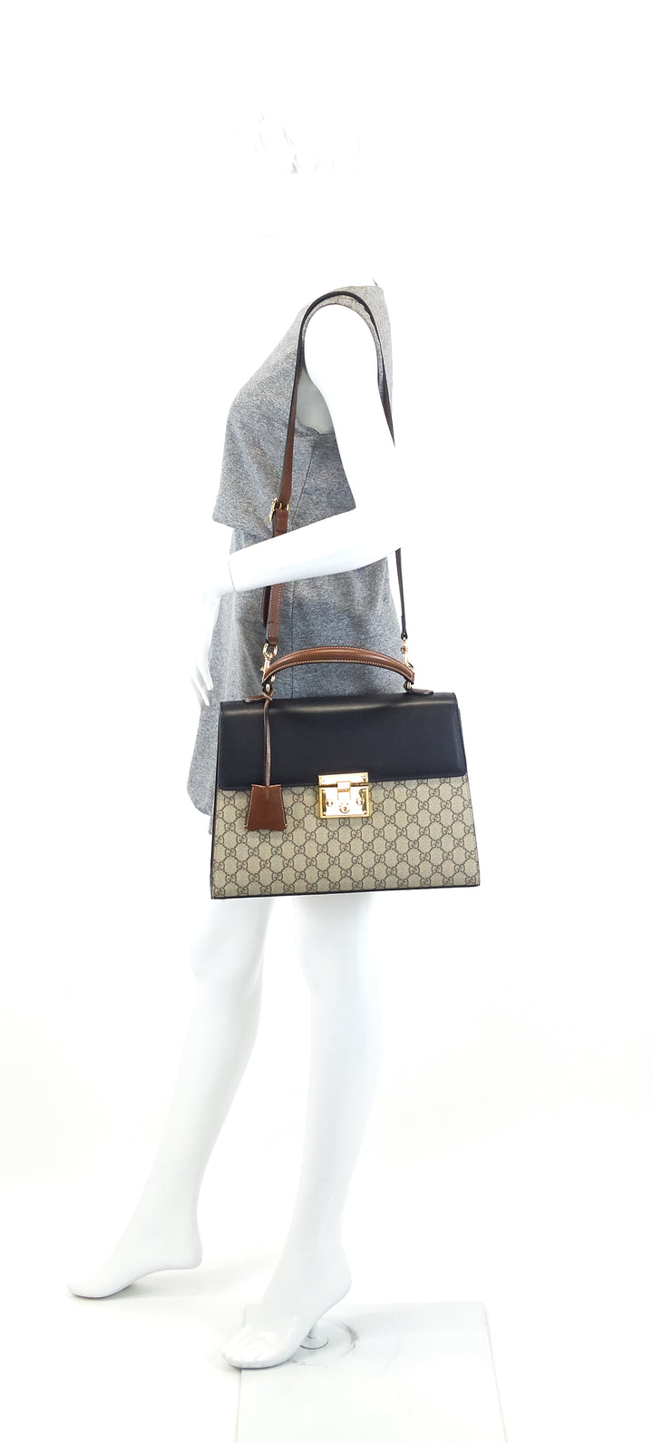 padlock supreme monogram canvas top handle medium bag