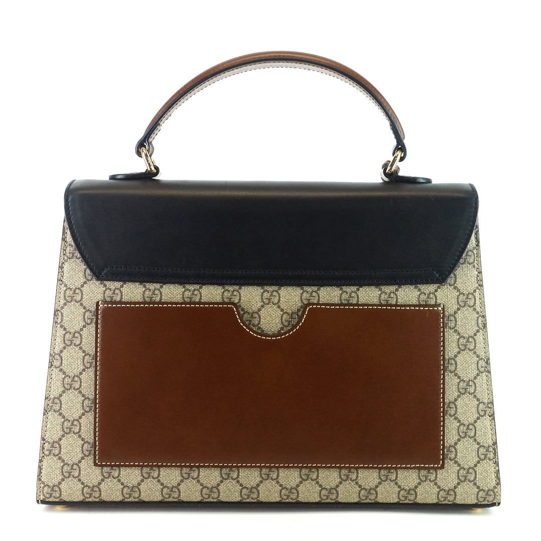 padlock supreme monogram canvas top handle medium bag