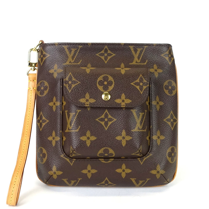 partition wristlet monogram canvas bag