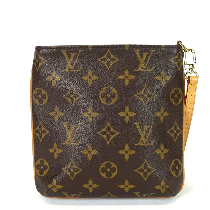 partition wristlet monogram canvas bag