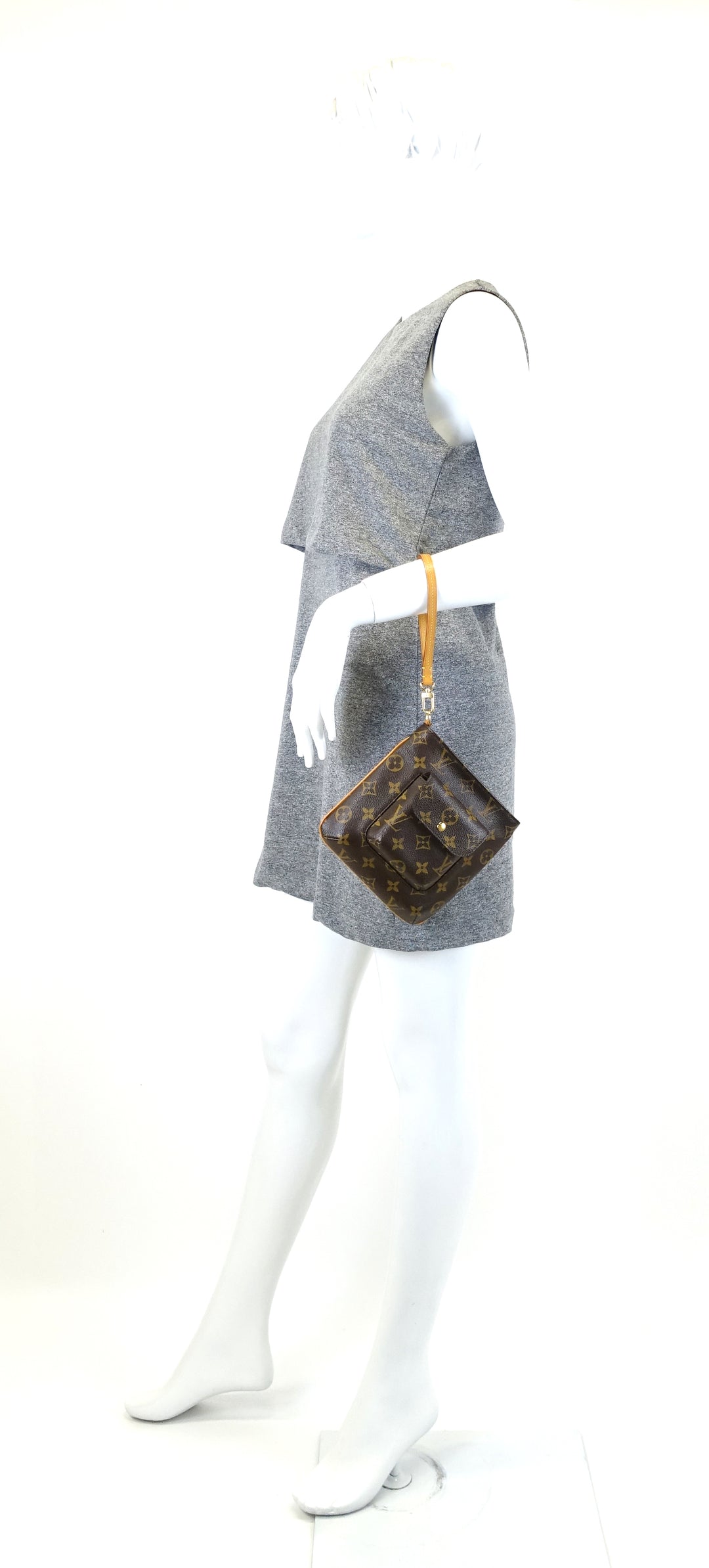partition wristlet monogram canvas bag