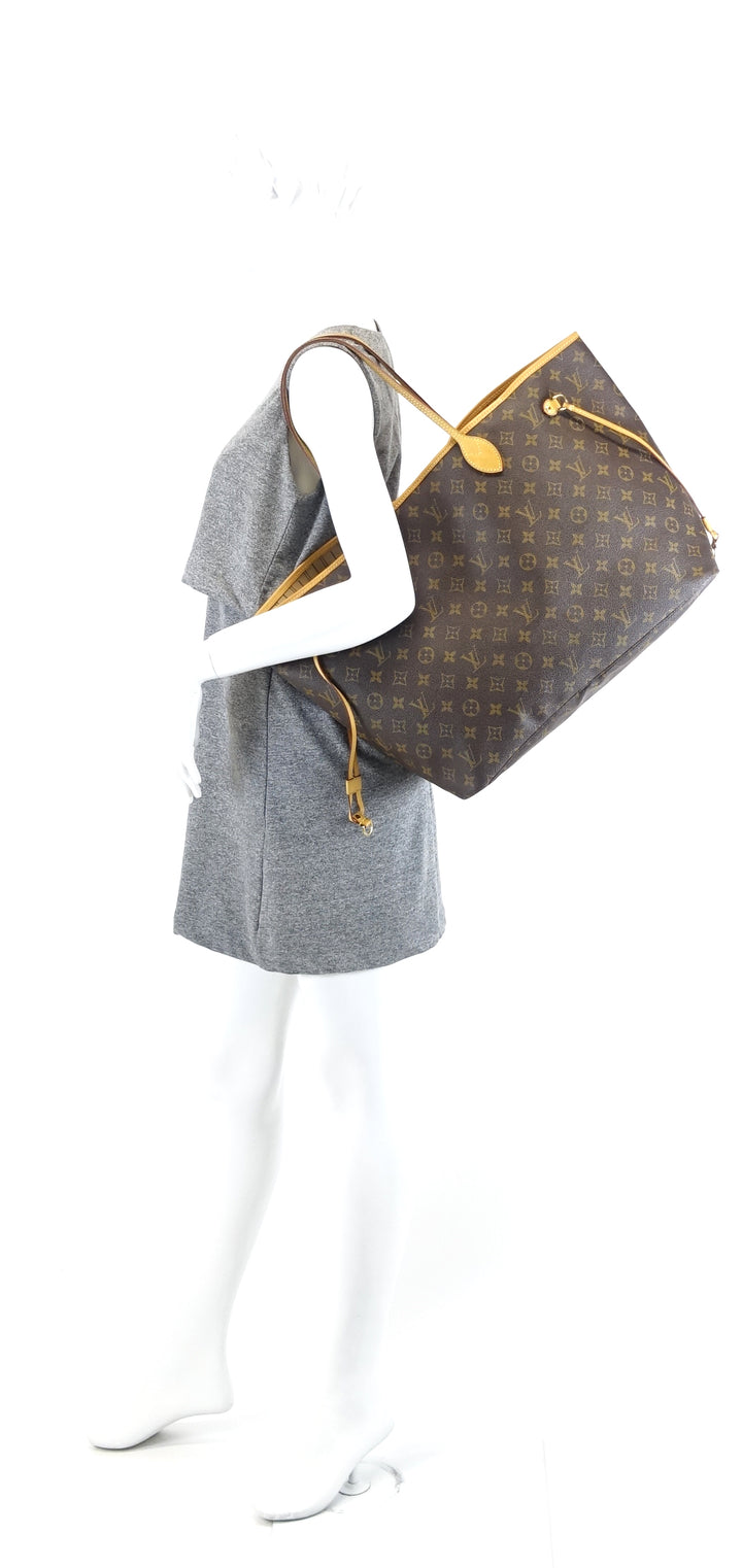 neverfull gm monogram canvas tote bag