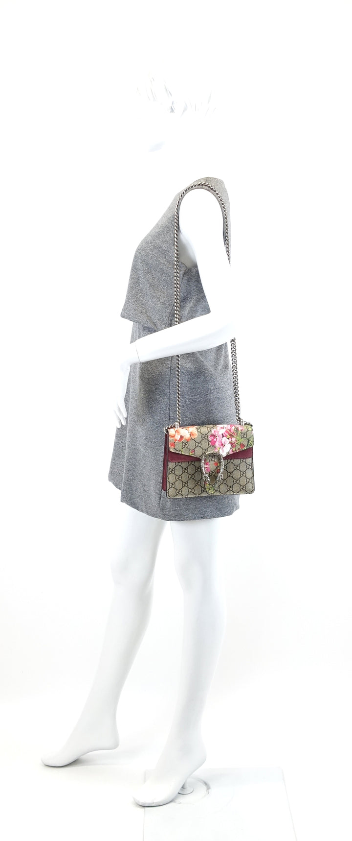 dionysus supreme monogram canvas floral print mini bag