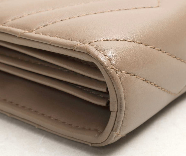 gg marmont matelasse leather wallet on a chain bag
