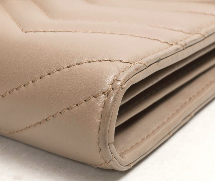 gg marmont matelasse leather wallet on a chain bag