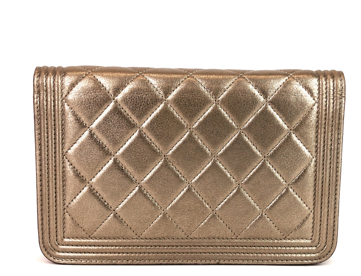 boy wallet on chain quilted lambskin leather crossbody bag