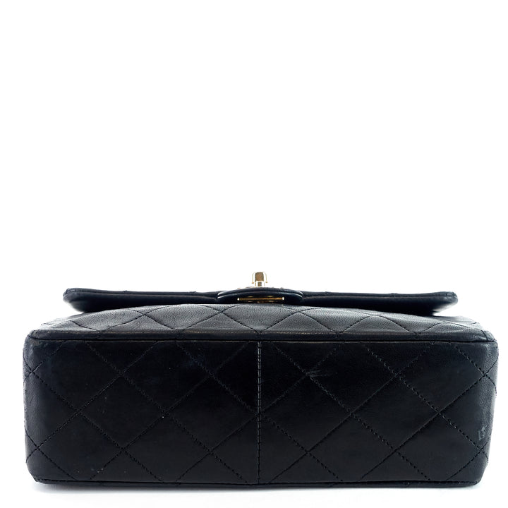 quilted lambskin leather single flap bag