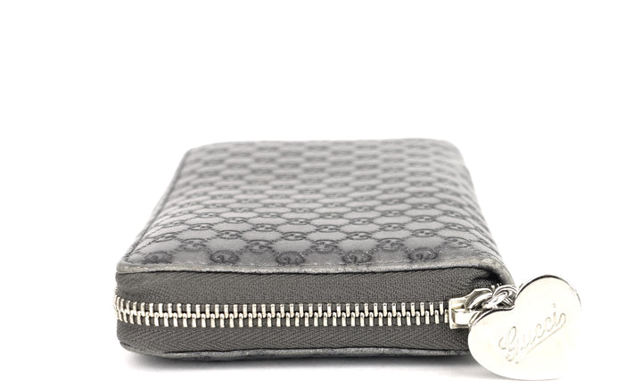 zip around microguccissima leather wallet