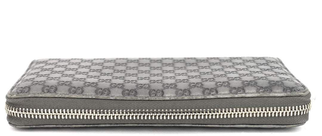 zip around microguccissima leather wallet