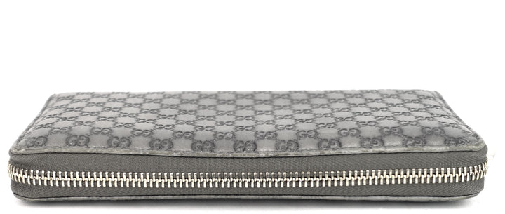 zip around microguccissima leather wallet