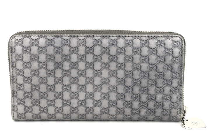 zip around microguccissima leather wallet