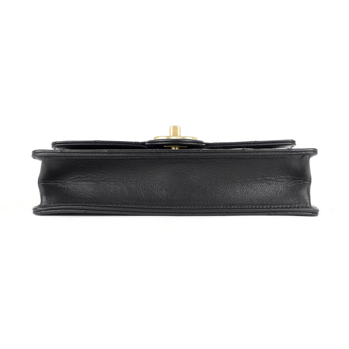 chic pearls mini lambskin leather bag