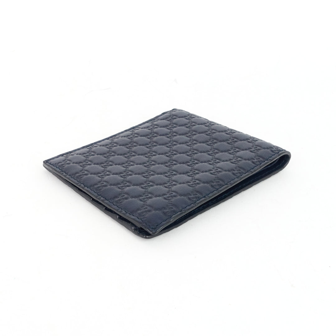 microguccissima leather bifold wallet