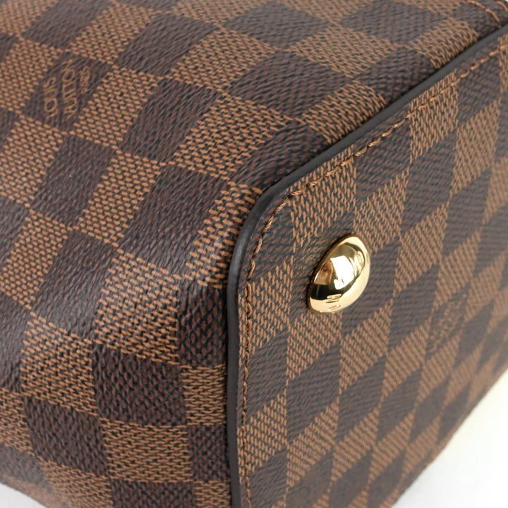jersey damier ebene canvas and taurillon leather tote bag
