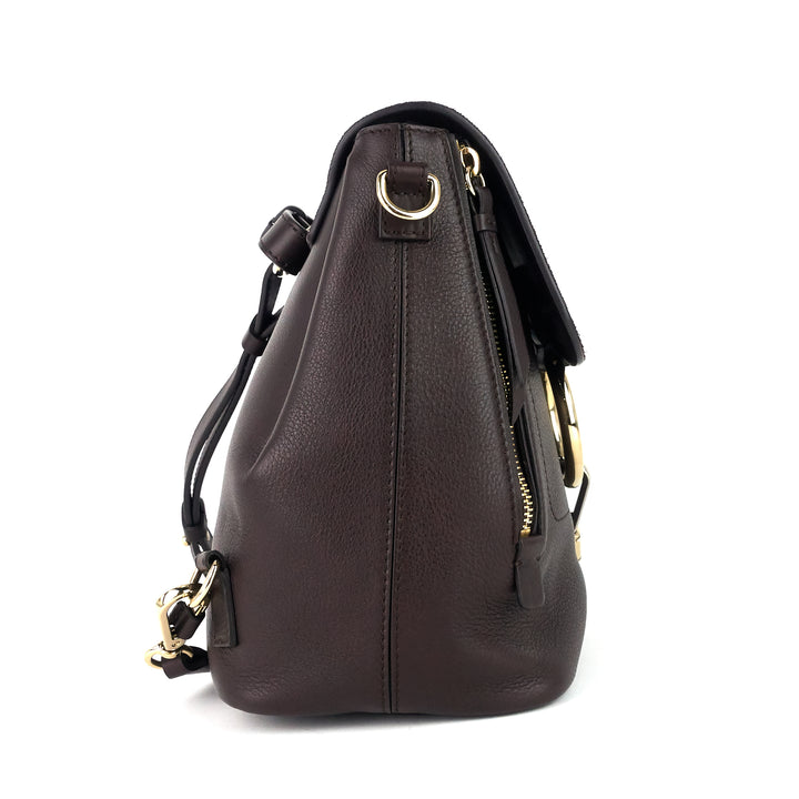 faye small calf and suede backpack