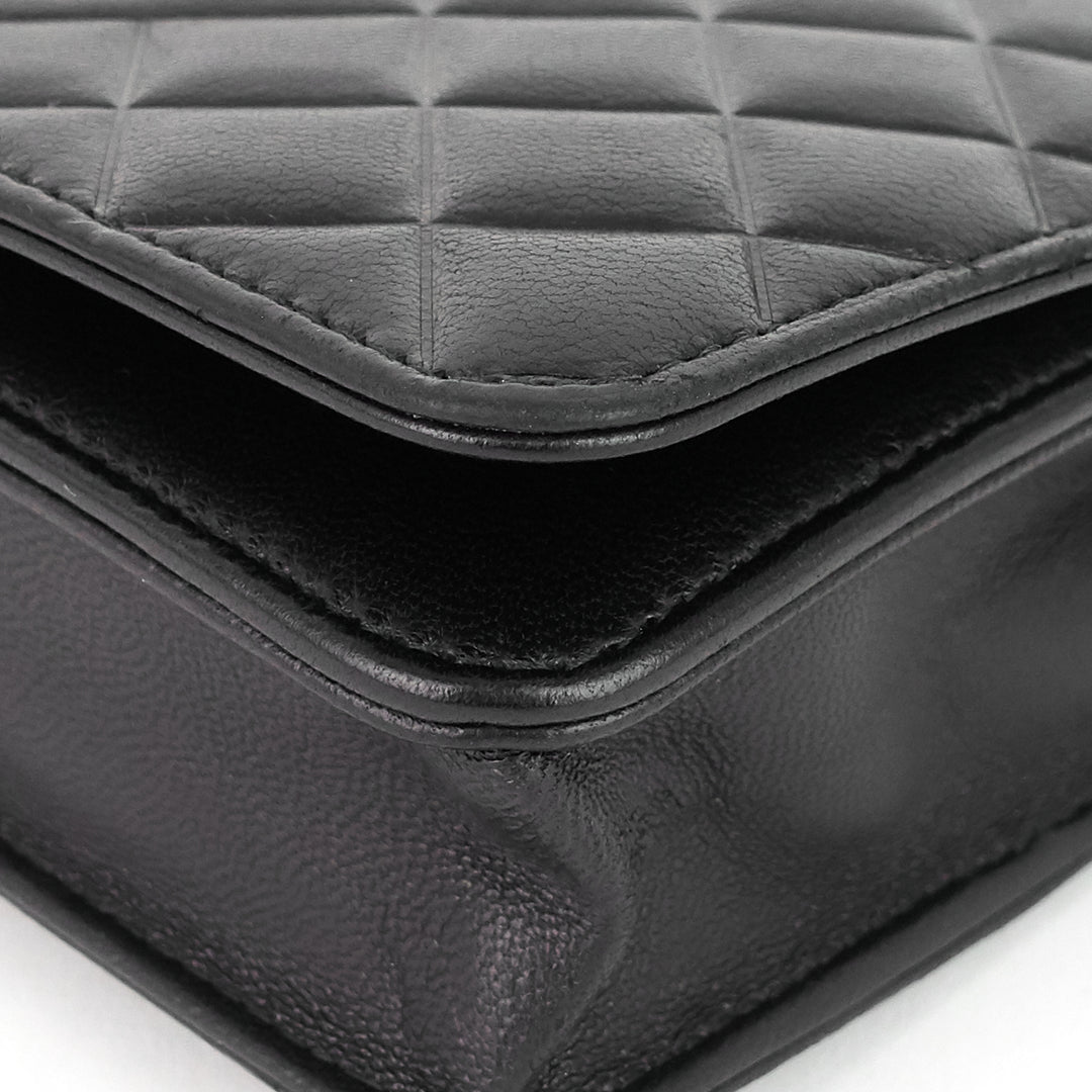 cc timeless lambskin wallet on chain woc