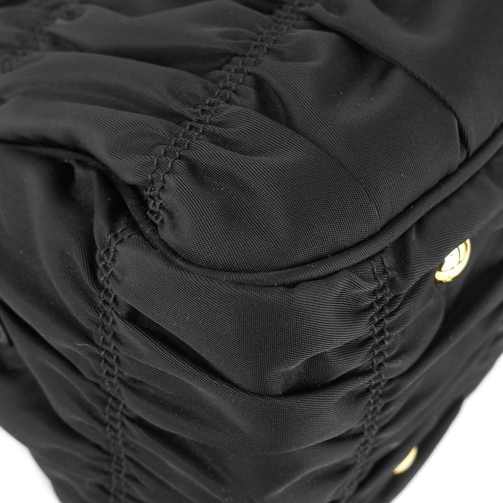gaufre tessuto nylon medium shopping tote bag