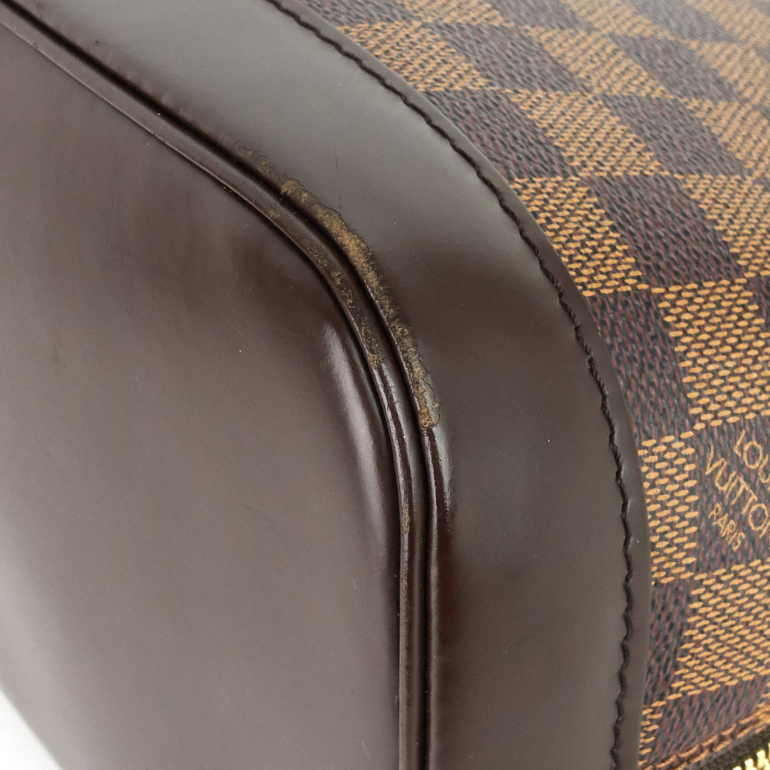 alma pm damier ebene canvas bag