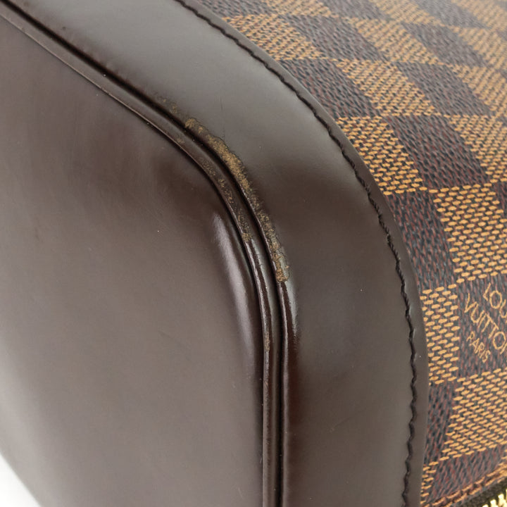 alma pm damier ebene canvas bag