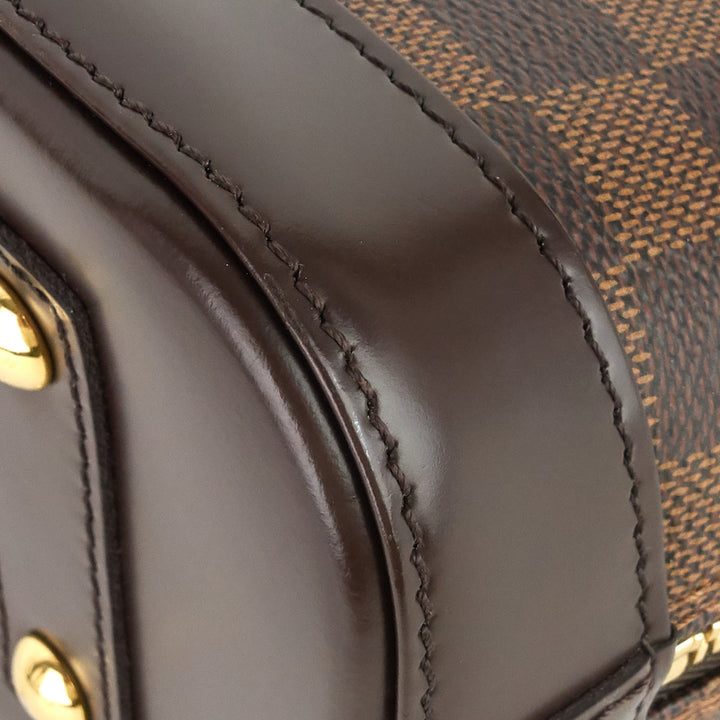 alma bb damier ebene canvas handbag