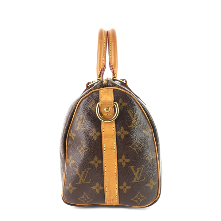 speedy 25 bandoulière monogram canvas bag
