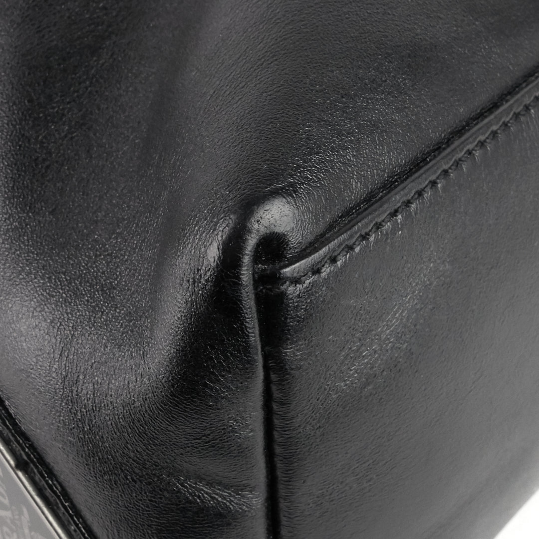 long leather tote bag