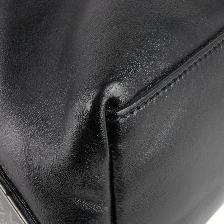 long leather tote bag