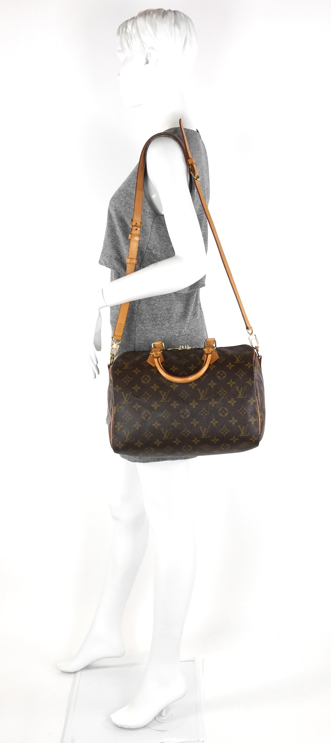 speedy 30 bandouliere monogram canvas bag