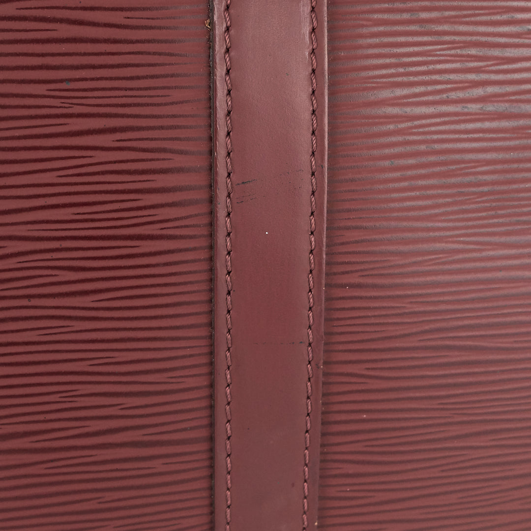 porte-documents voyage burgundy epi leather briefcase bag