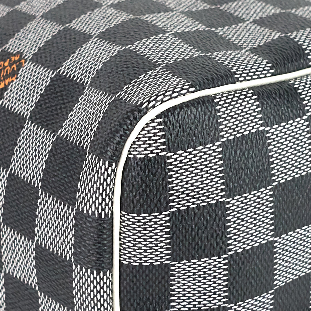 speedy 30 bandoulière black white damier canvas bag