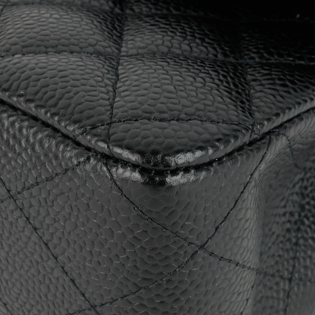 classic double flap medium caviar shoulder bag