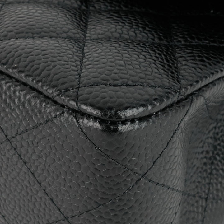classic double flap medium caviar shoulder bag