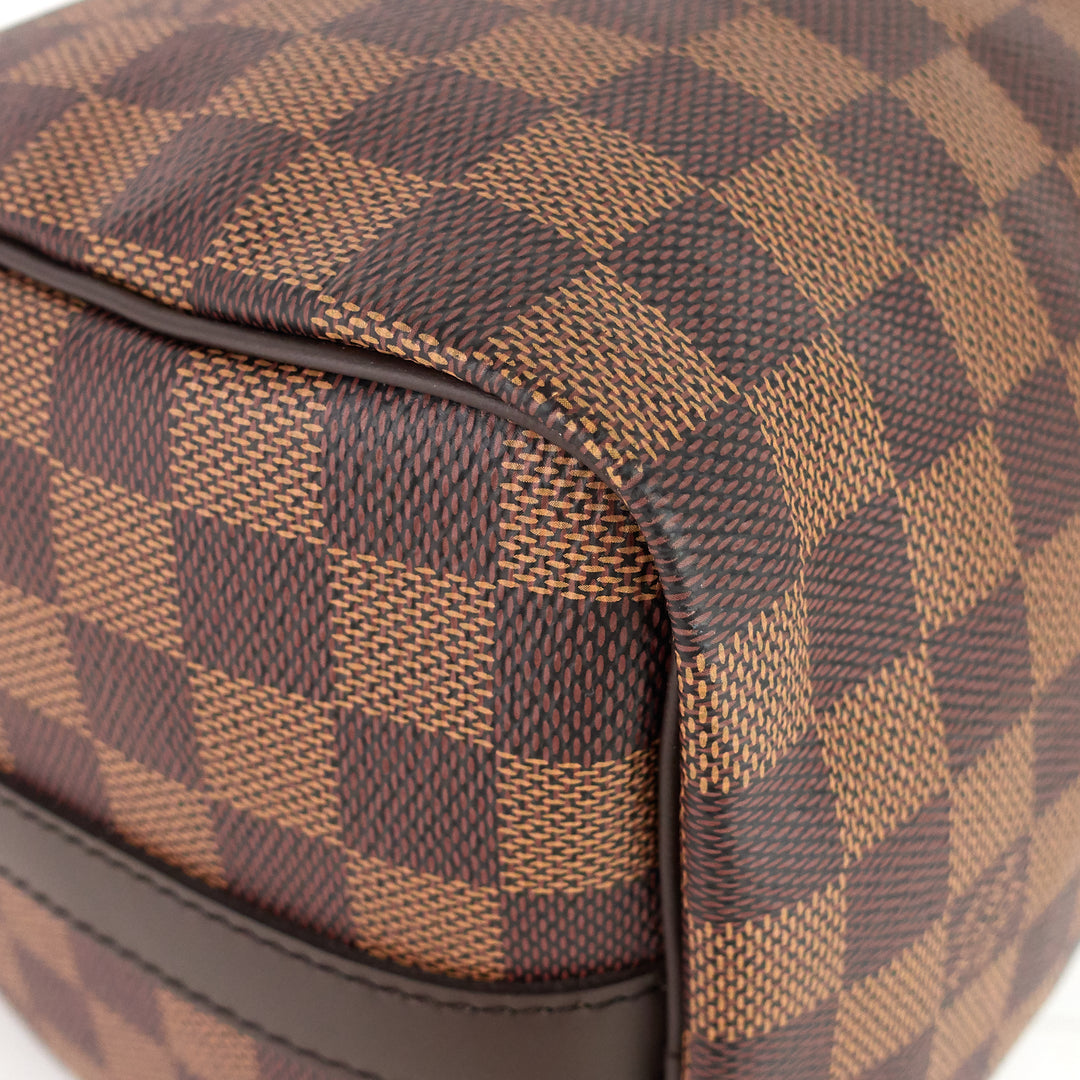 speedy 25 bandoulière damier ebene canvas bag