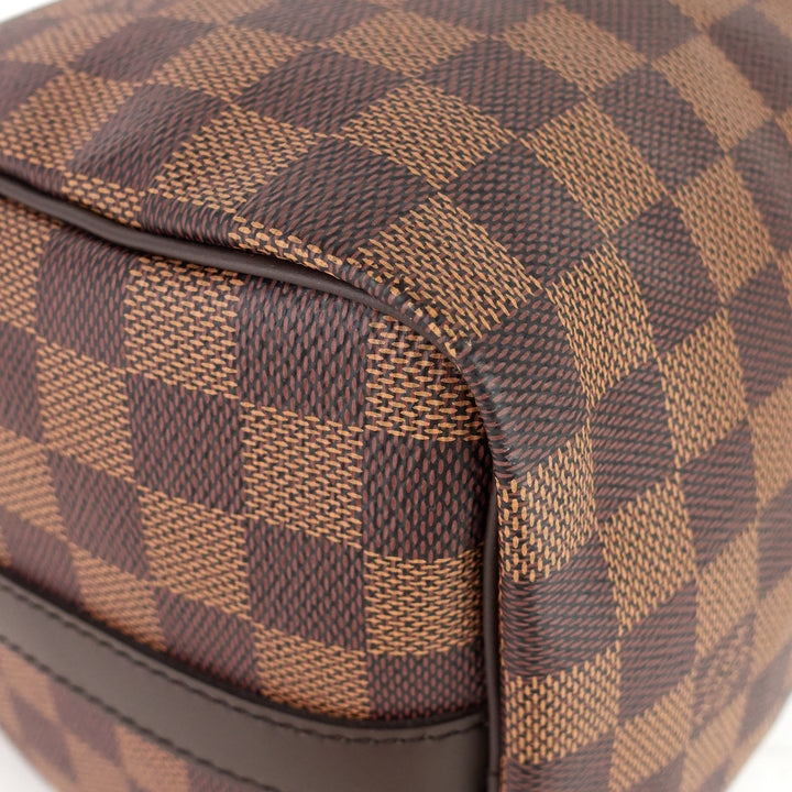 speedy 25 bandoulière damier ebene canvas bag