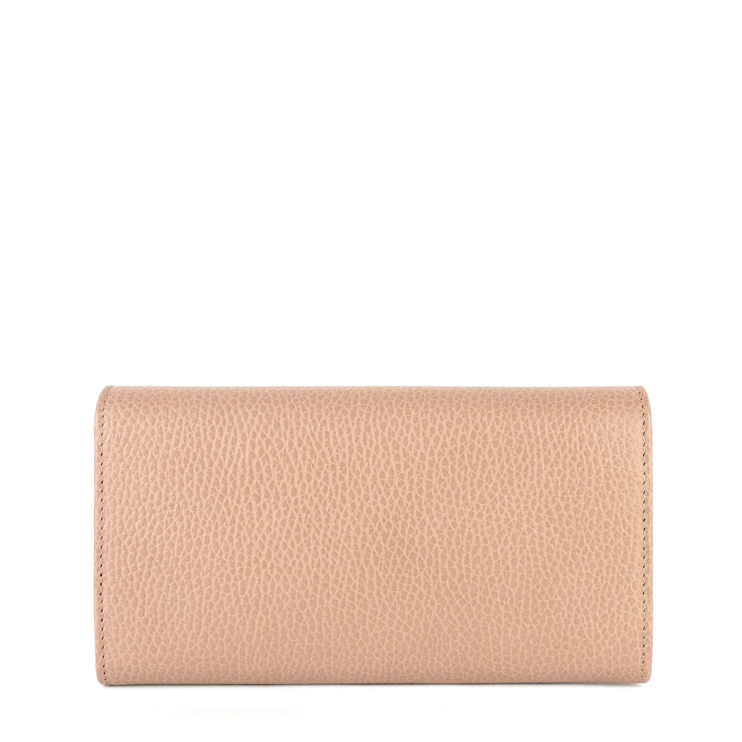 dollar interlocking g continental leather wallet