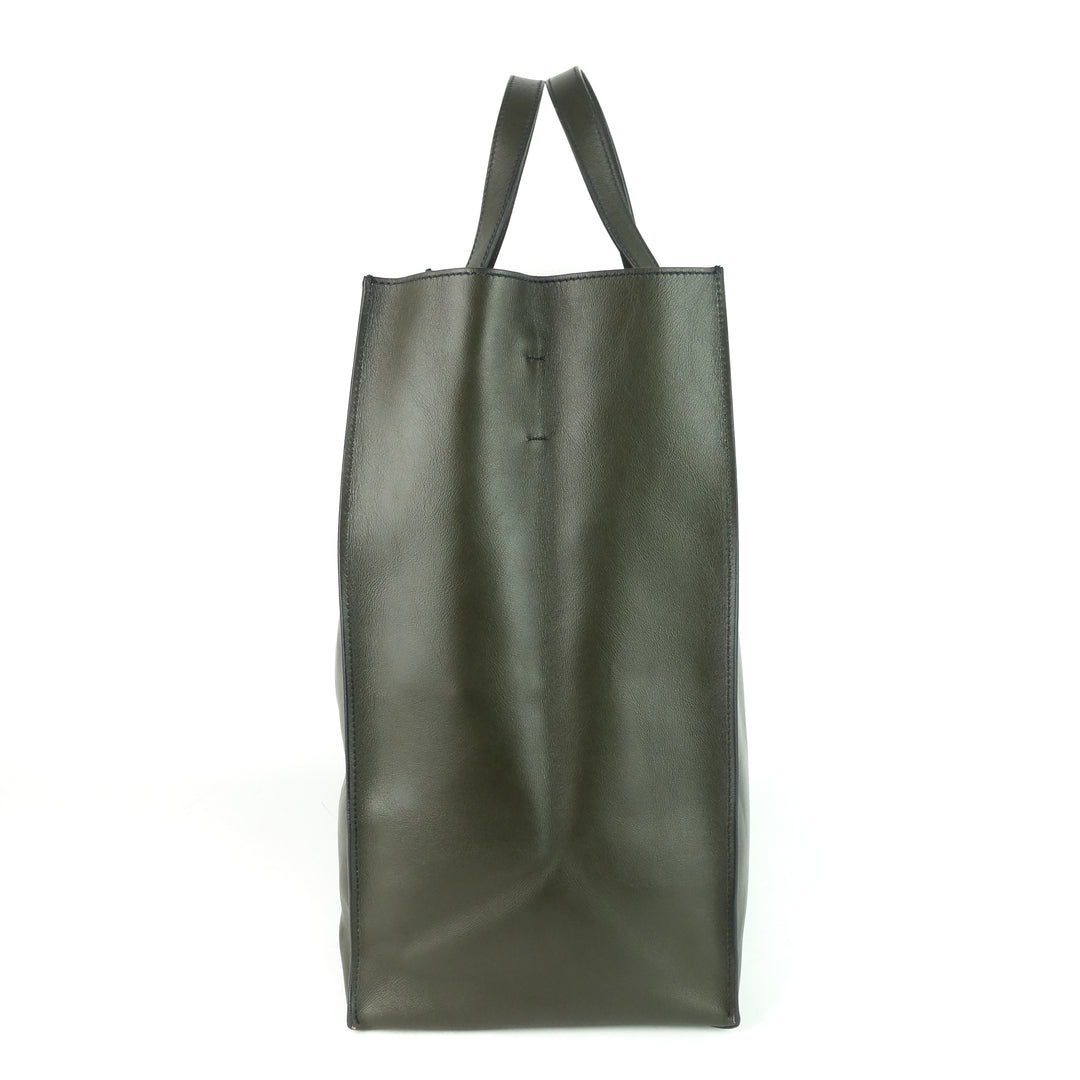 tall calfskin leather shopping tote bag