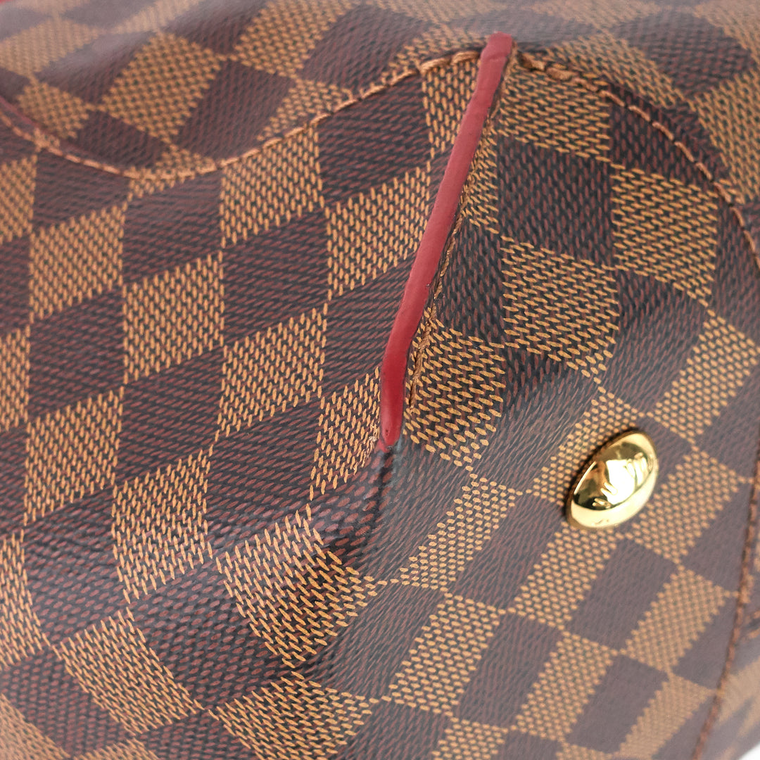 caissa mm damier ebene canvas tote bag