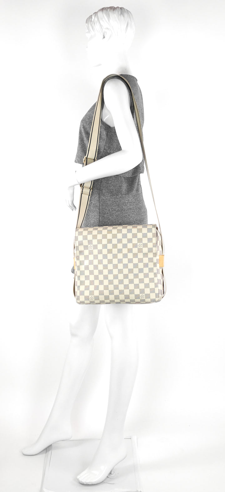 naviglio damier azur canvas messenger bag