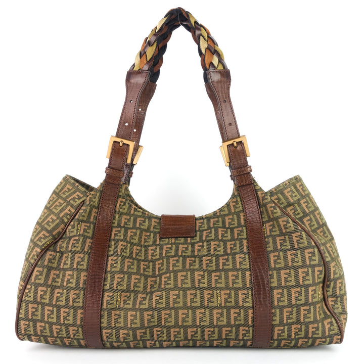 borsa zucca canvas shoulder bag