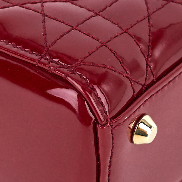 lady dior mini patent leather bag