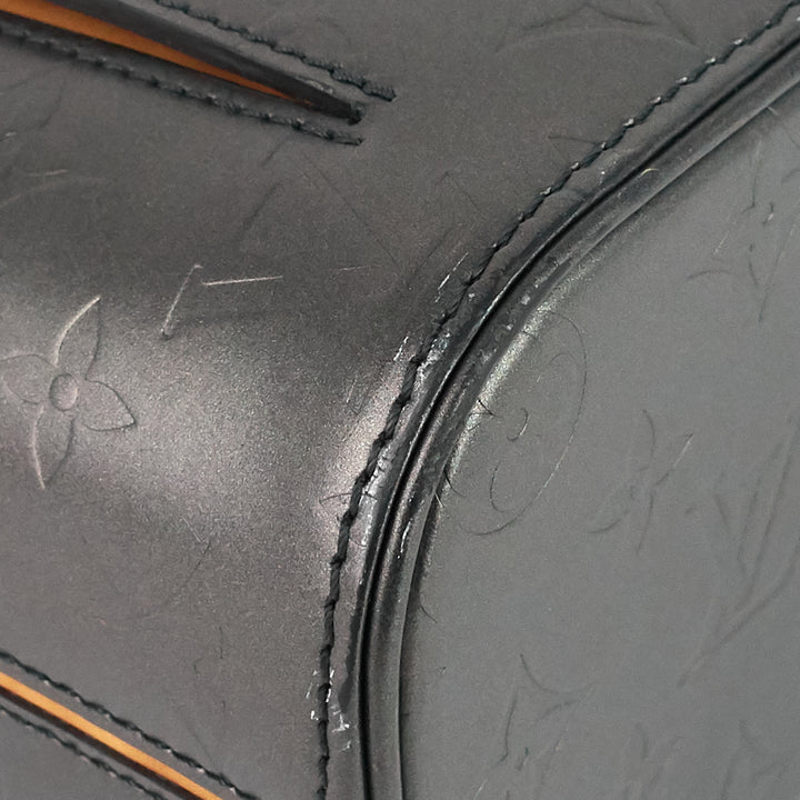 wildwood monogram mat leather bag