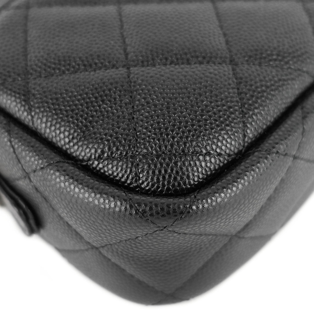 camera case mini caviar leather bag