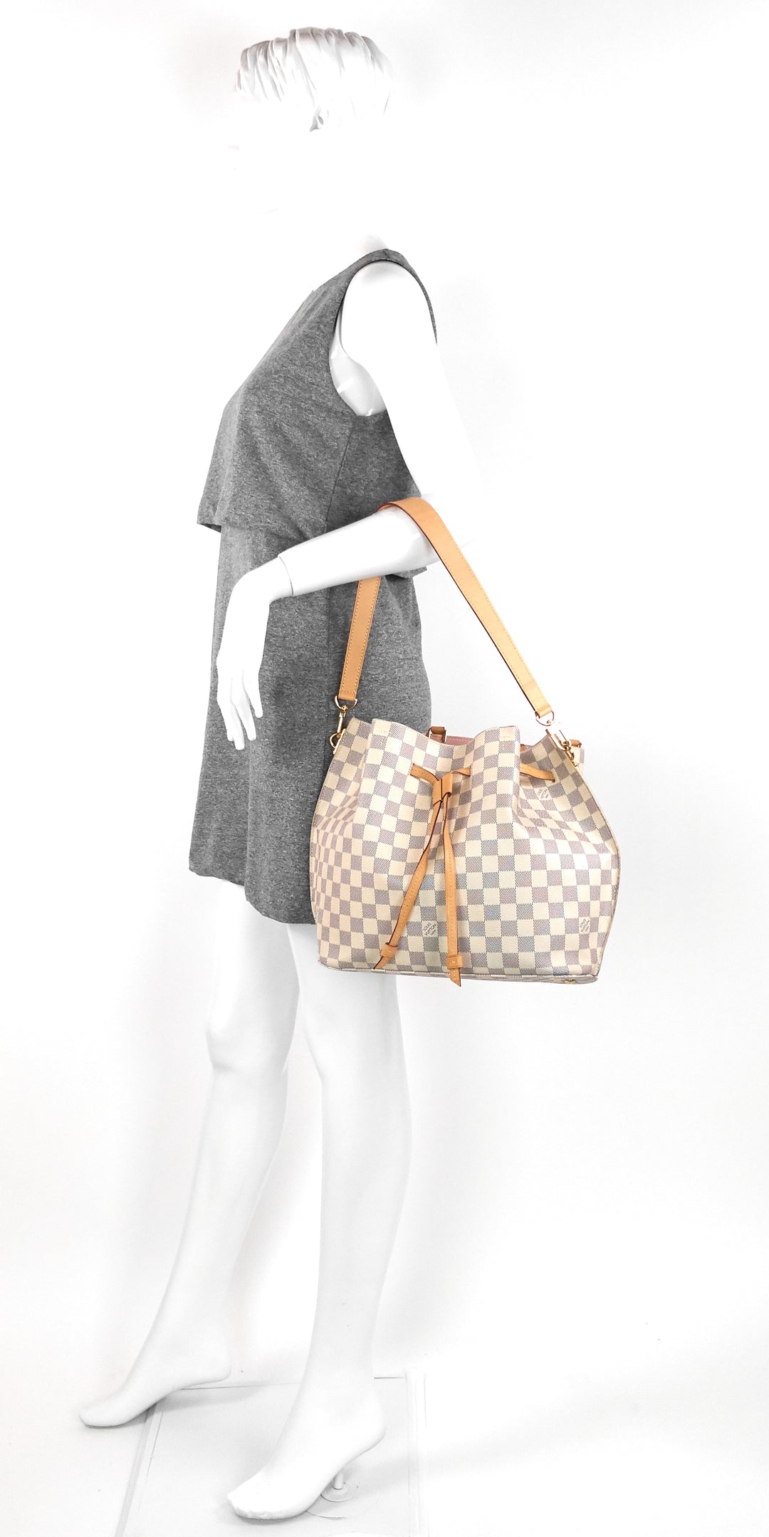 girolata damier azur canvas tote bag