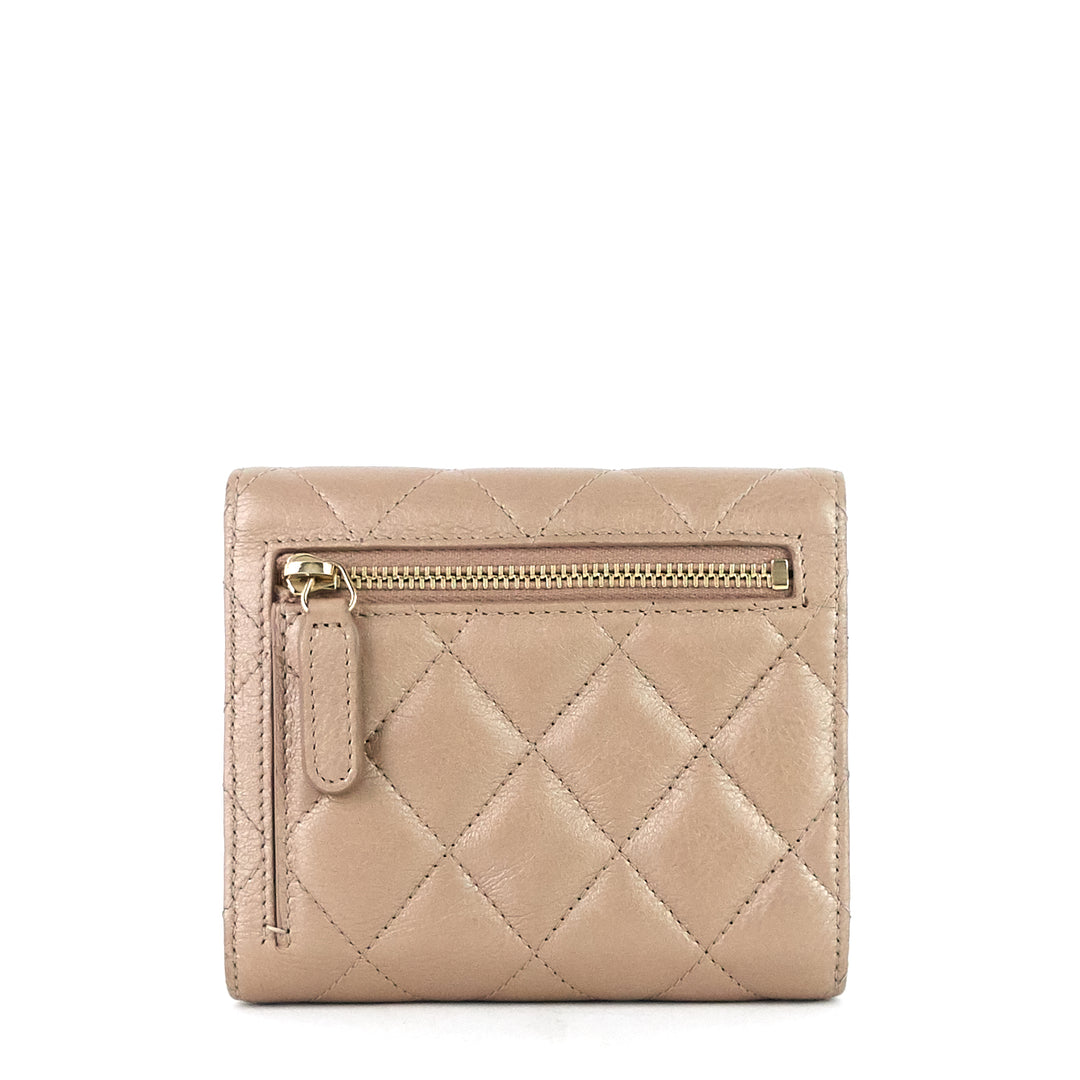 reissue compact metallic calfskin wallet