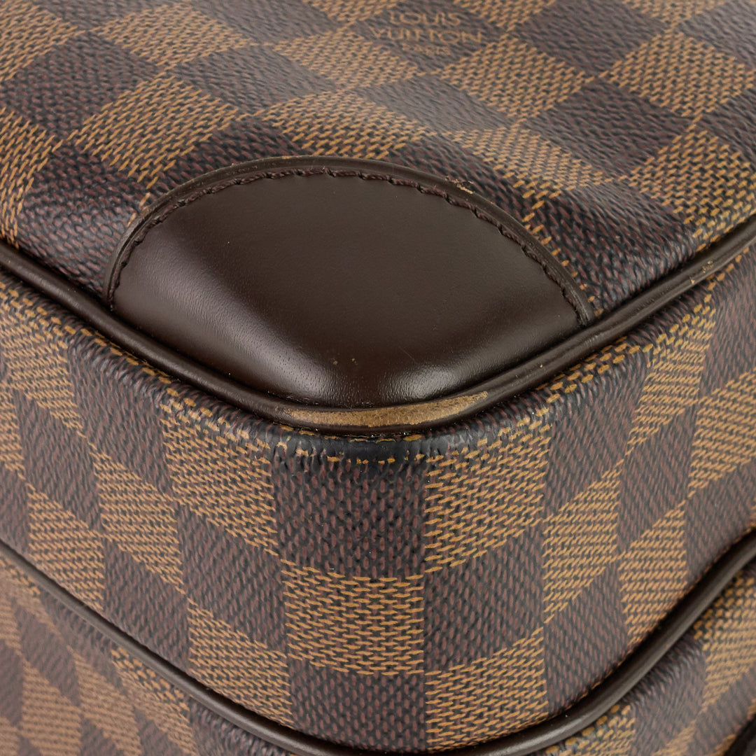 nil 28 damier ebene canvas messenger bag
