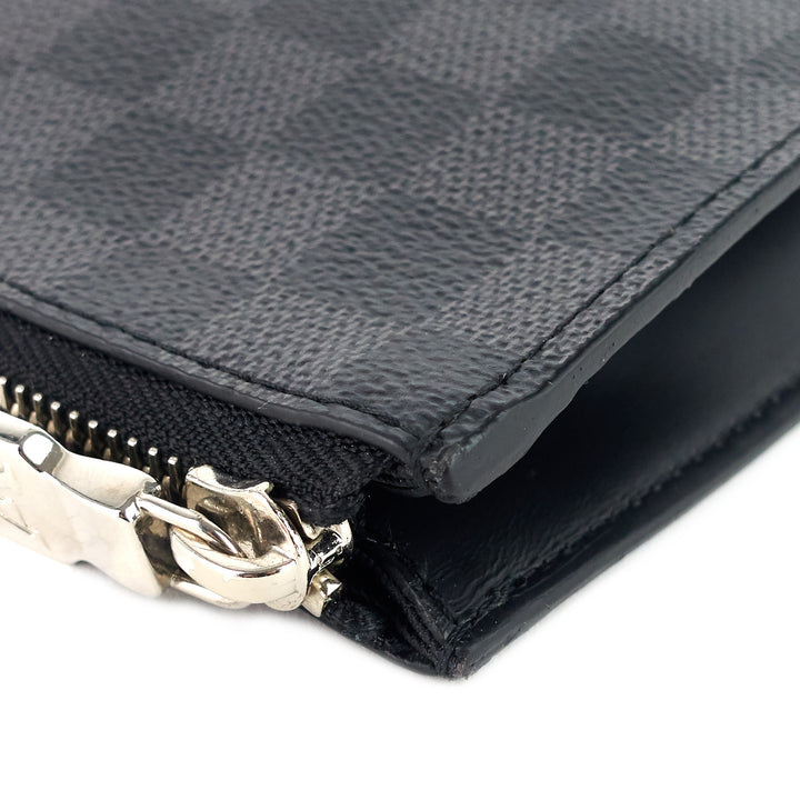 pochette jour gm zip around damier graphite canvas bag