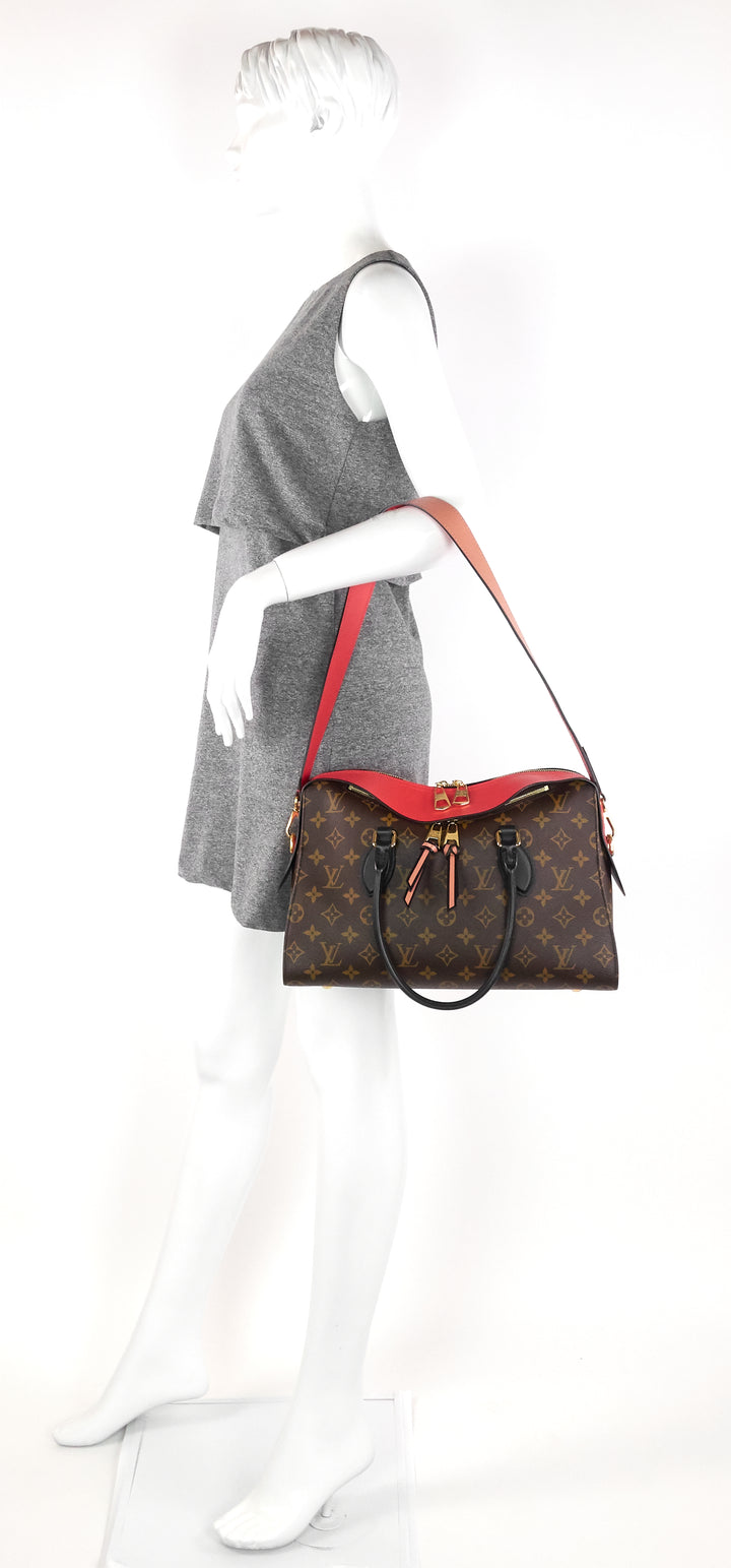 tuileries monogram canvas and tricolour leather handbag